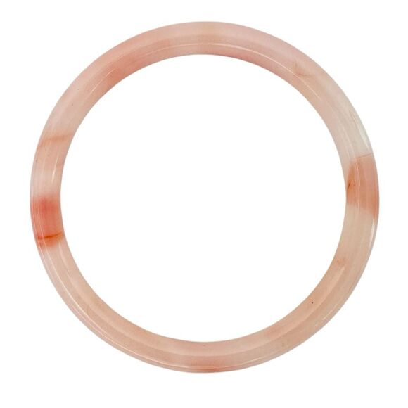 🆕Orange Jade Glass Bangle Bracelet - Picture 2 of 5